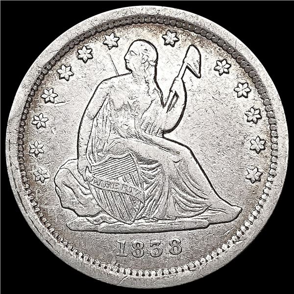 1838 Seated Liberty Quarter NEARLY UNCIRCULATED