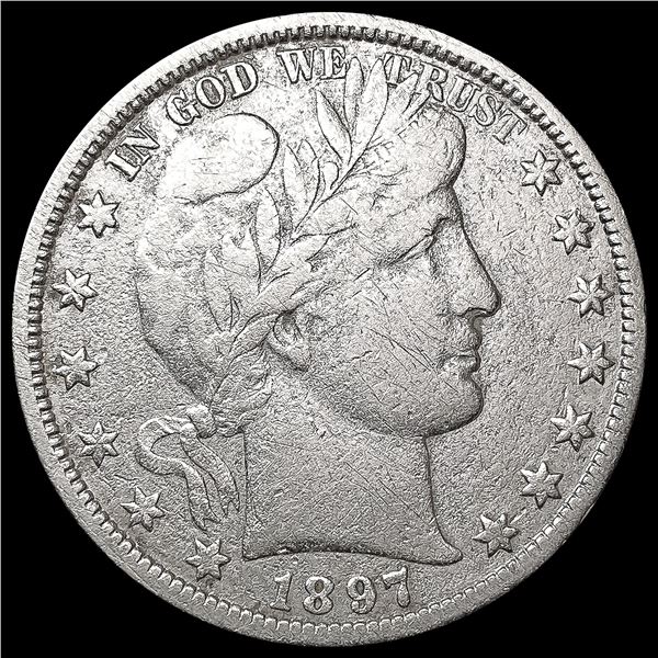 1897-O Barber Half Dollar LIGHTLY CIRCULATED