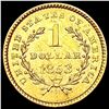 Image 2 : 1853 Rare Gold Dollar CHOICE BU