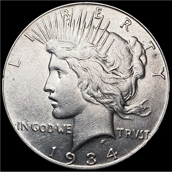 1934 Silver Peace Dollar CLOSELY UNCIRCULATED