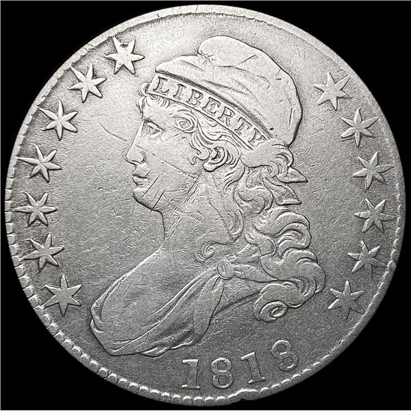 1818 Capped Bust Half Dollar LIGHTLY CIRCULATED
