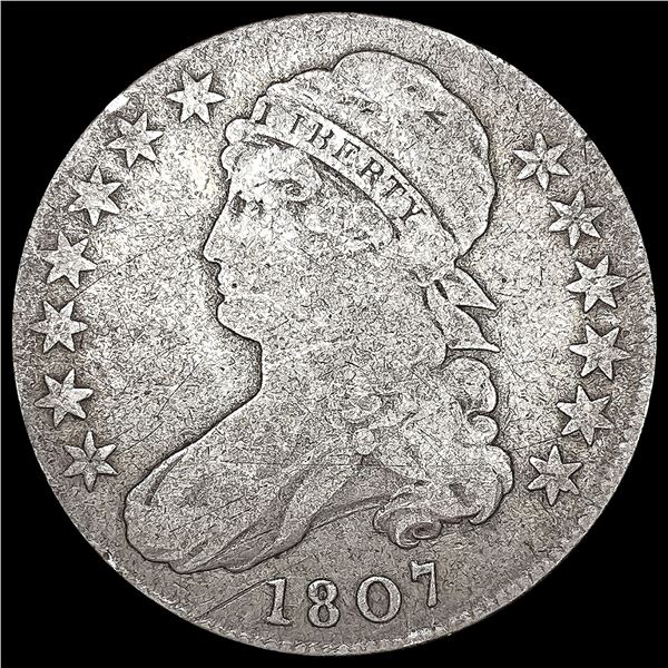 1807 Lg Stars Capped Bust Half Dollar NICELY CIRCU