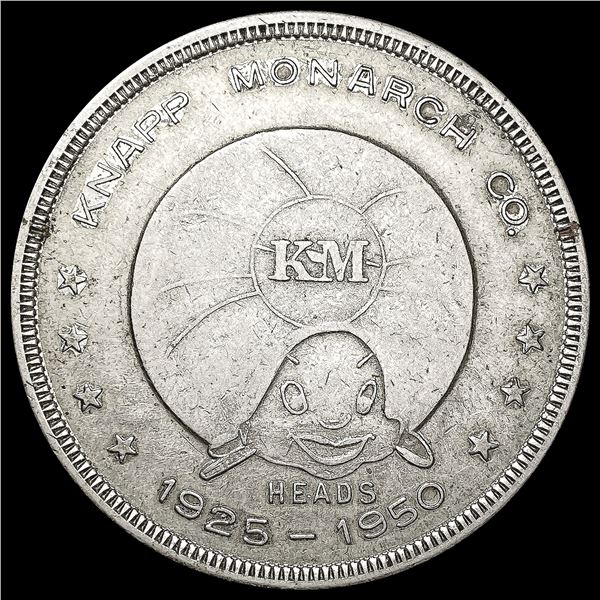 1950 Knapp Monarch CO. Silver Token LIGHTLY CIRCUL