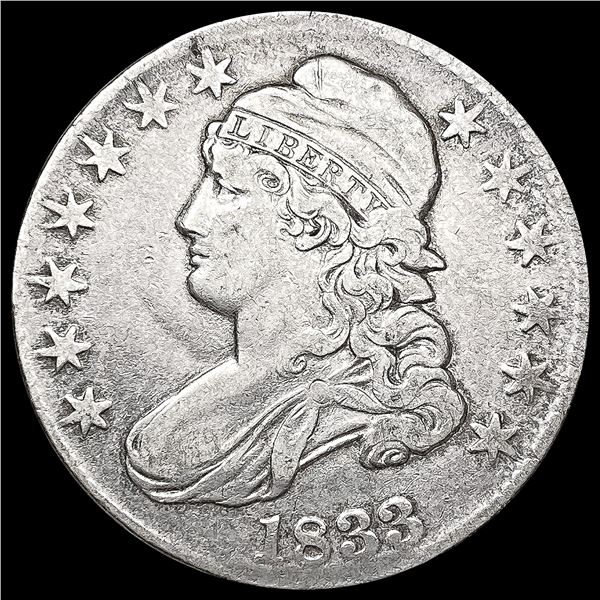 1833 Capped Bust Half Dollar LIGHTLY CIRCULATED