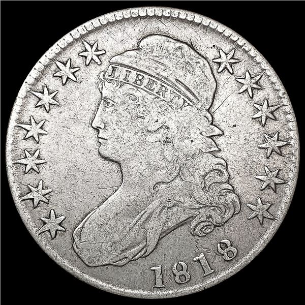 1818 Capped Bust Half Dollar LIGHTLY CIRCULATED