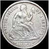 Image 1 : 1874 Arws Seated Liberty Dime NEARLY UNCIRCULATED