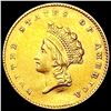 Image 1 : 1854 Rare Gold Dollar CLOSELY UNCIRCULATED