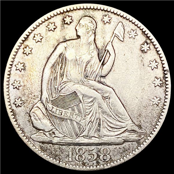 1858-O Seated Liberty Half Dollar ABOUT UNCIRCULAT