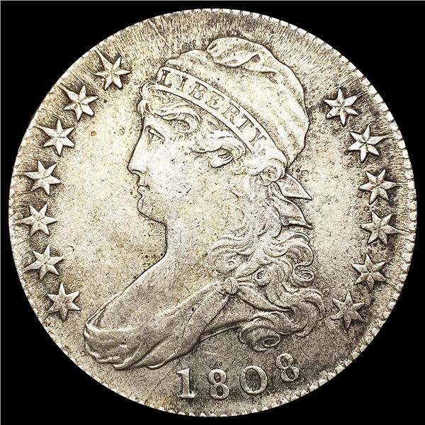1808 Capped Bust Half Dollar ABOUT UNCIRCULATED