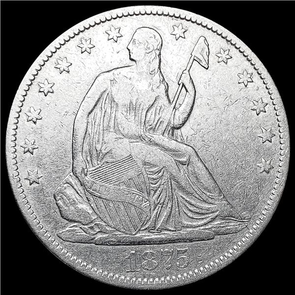 1875-CC Seated Liberty Half Dollar NICELY CIRCULAT