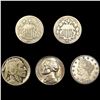 Image 1 : [5] Varied US Nickels (1866, 1872, 1883, 1915-S, 1