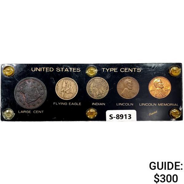 1849-1963 US Type Cents Set [5 Coins]
