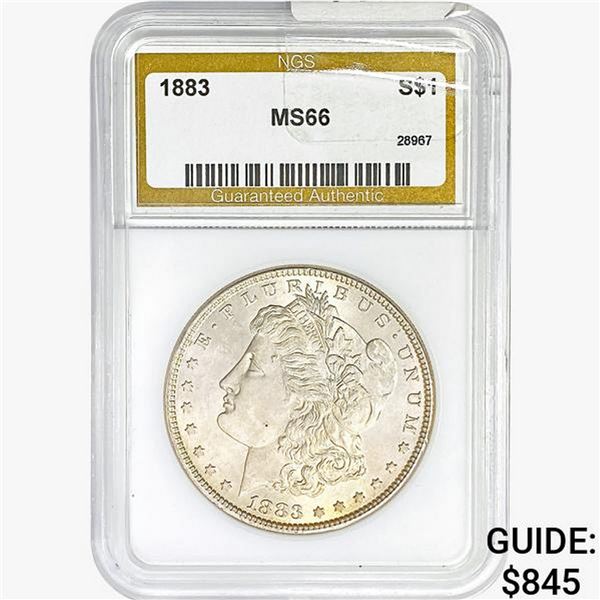 1883 Morgan Silver Dollar NGS MS66