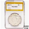Image 1 : 1927-S Silver Peace Dollar PGA MS62