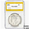 Image 1 : 1893 Morgan Silver Dollar PGA MS60
