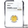 Image 1 : 1914-D $2.50 Gold Quarter Eagle NGC MS62