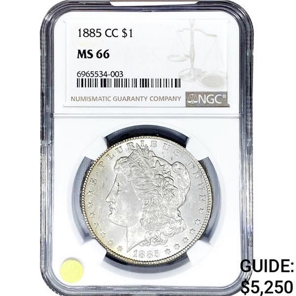 1885-CC Morgan Silver Dollar NGC MS66