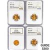 [4] Wheat Cent NGC MS66 RD 1940-1942