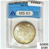 1881-S Morgan Silver Dollar ANACS MS63