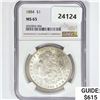 Image 1 : 1884 Morgan Silver Dollar NGC MS65