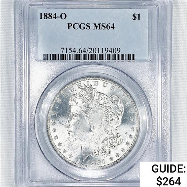 1884-O Morgan Silver Dollar PCGS MS64