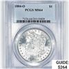 Image 1 : 1884-O Morgan Silver Dollar PCGS MS64