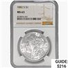 Image 1 : 1882-S Morgan Silver Dollar NGC MS63