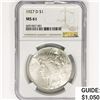 Image 1 : 1927-D Silver Peace Dollar NGC MS61