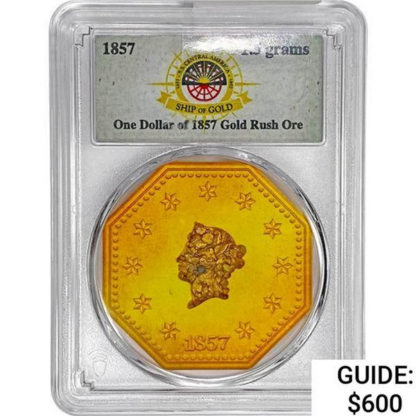 1857 .0529oz. Gold Dust PCGS  Gold Rush