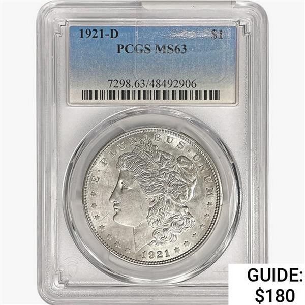 1921-S Morgan Silver Dollar PCGS MS62