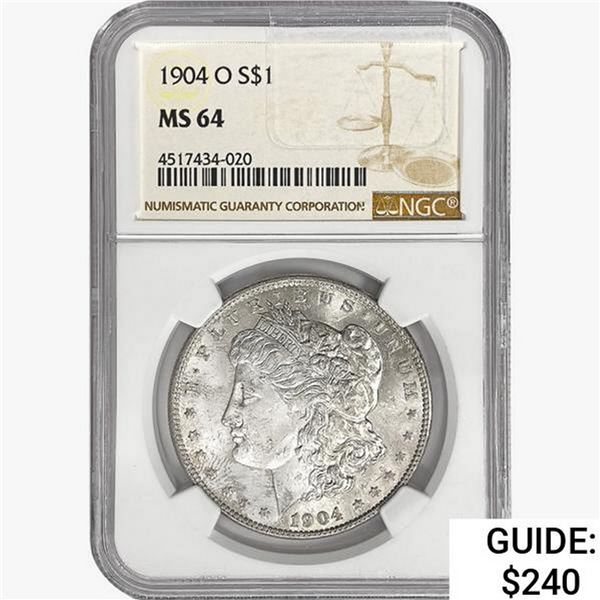 1904-O Morgan Silver Dollar NGC MS64