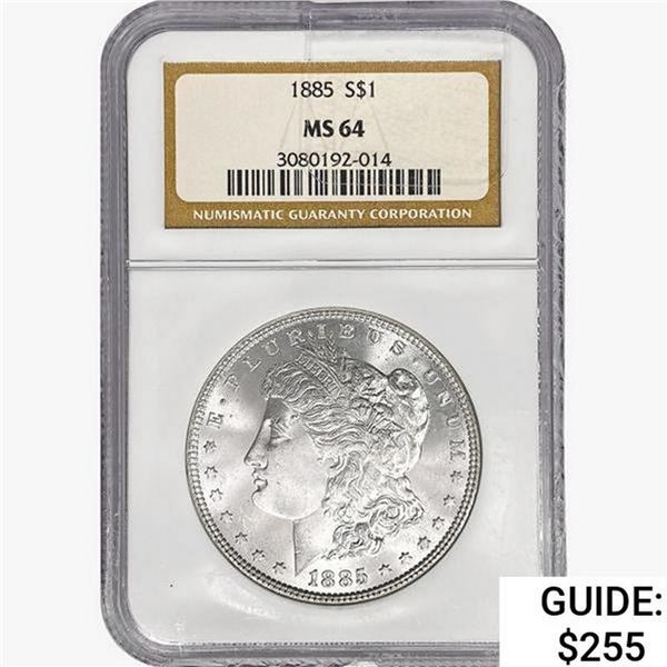 1885 Morgan Silver Dollar NGC MS64