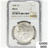 Image 1 : 1904 Morgan Silver Dollar NGC MS61