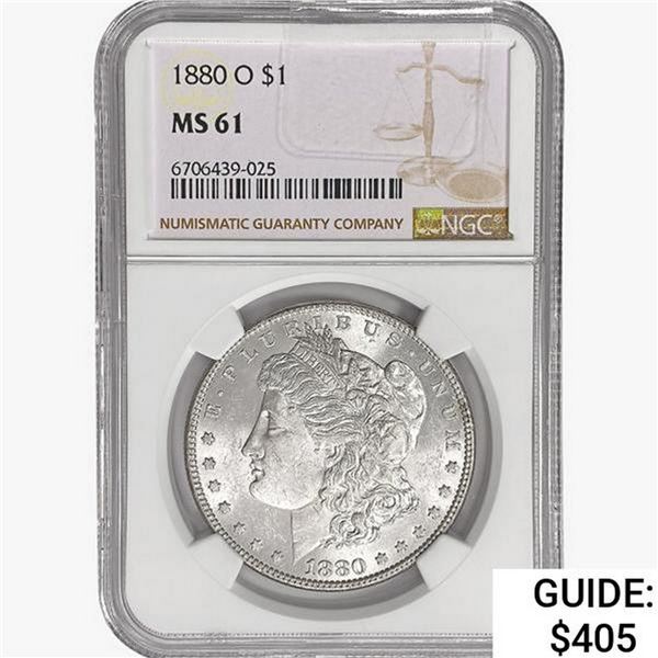 1880-O Morgan Silver Dollar NGC MS61