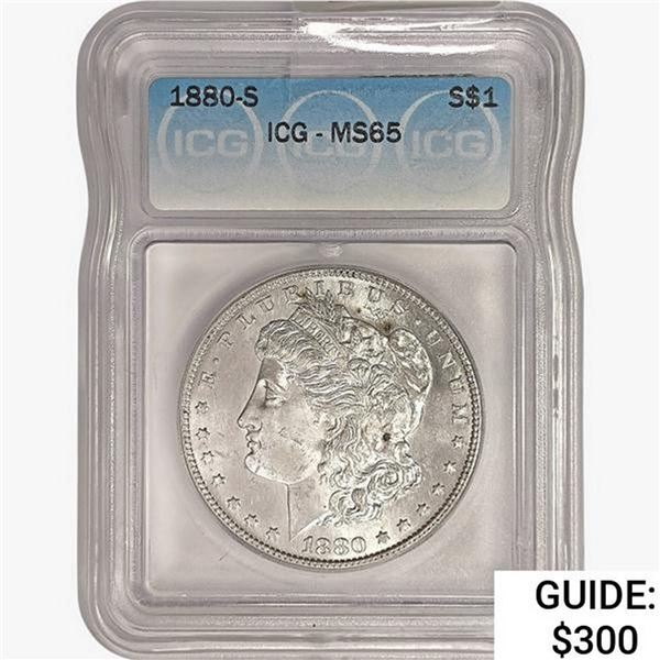 1880-S Morgan Silver Dollar ICG MS65