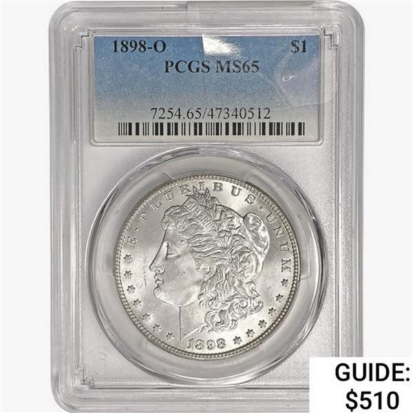 1898-O Morgan Silver Dollar PCGS MS65