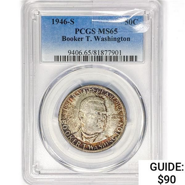 1946-S Booker T Half Dollar PCGS MS65