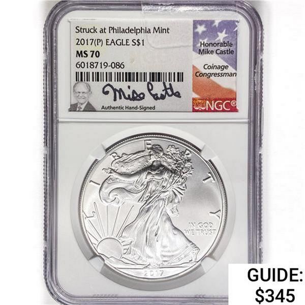 2017P A.S.E. Signed Castle NGC MS70