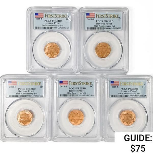 [5] 2018-S Cent PCGS PR69 RD REV PF