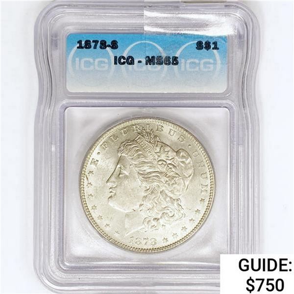 1878-S Morgan Silver Dollar ICG MS65