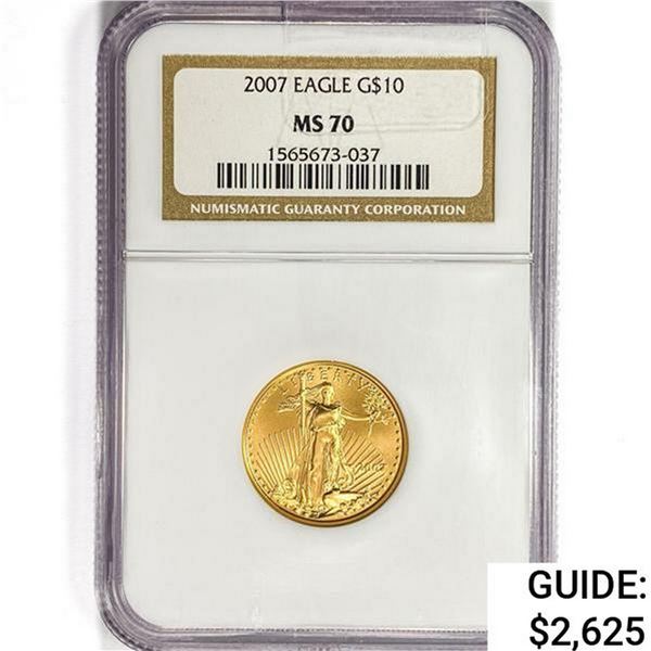 2007 $10 1/4oz. American Gold Eagle NGC MS70