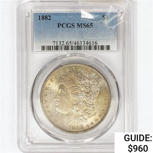 1882 Morgan Silver Dollar PCGS MS65