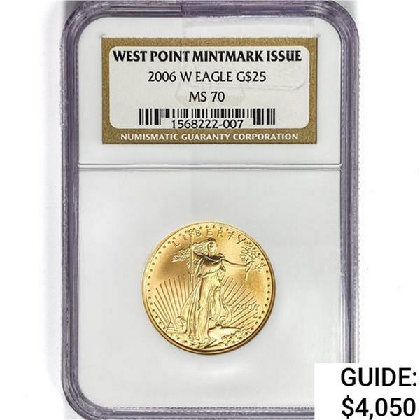 2006-W $25 1/2oz. American Gold Eagle NGC MS70
