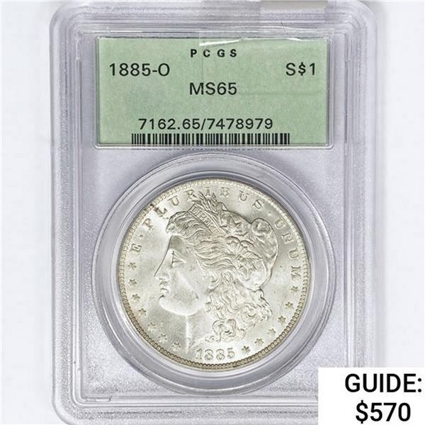 1885-O Morgan Silver Dollar PCGS MS65