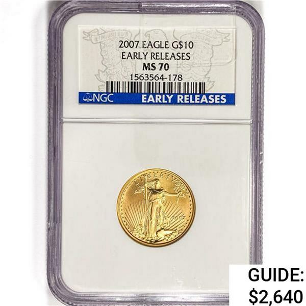 2007 $10 1/4oz. American Gold Eagle NGC MS70