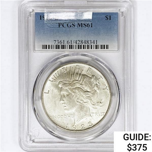 1923-D Silver Peace Dollar PCGS MS61