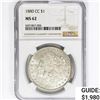 Image 1 : 1880-CC Morgan Silver Dollar NGC MS62