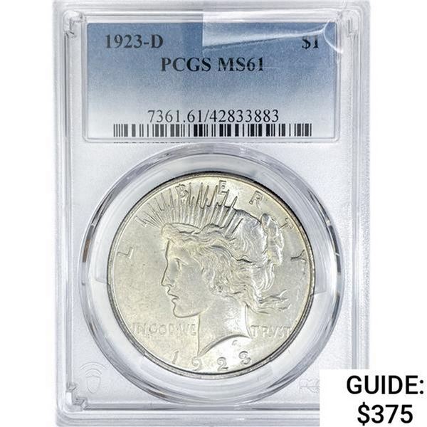 1923-D Silver Peace Dollar PCGS MS61
