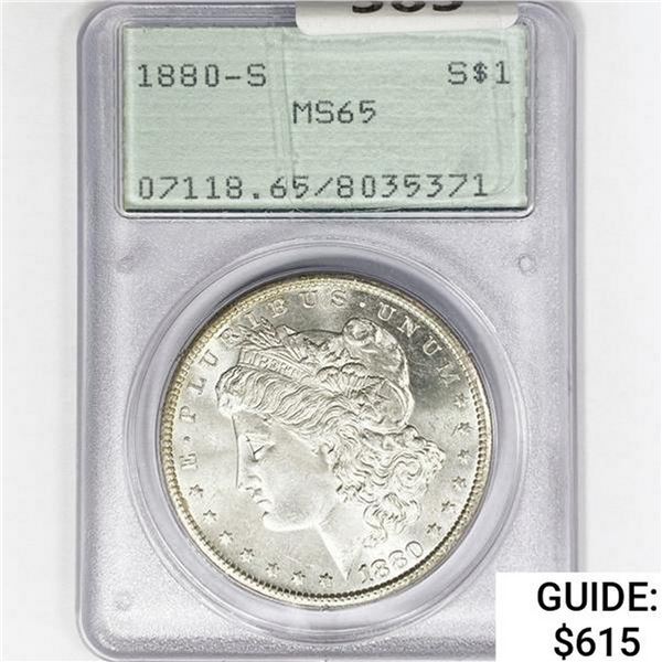 1880-S Morgan Silver Dollar PCGS MS65