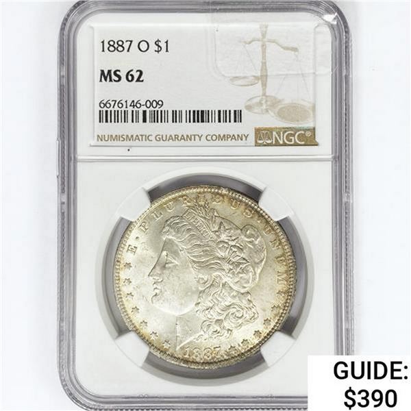 1887-O Morgan Silver Dollar NGC MS62